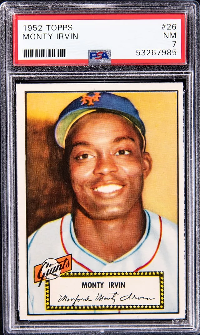 1952 Topps Monty Irvin, Red Back #26 card image