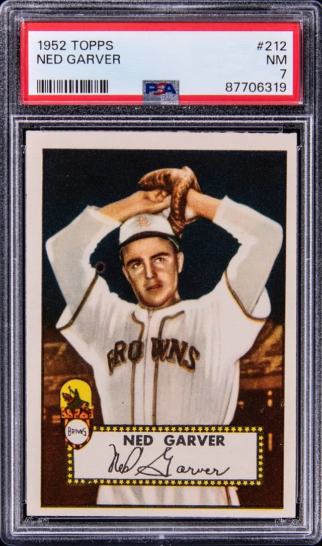 1952 Topps Ned Garver #212 card image