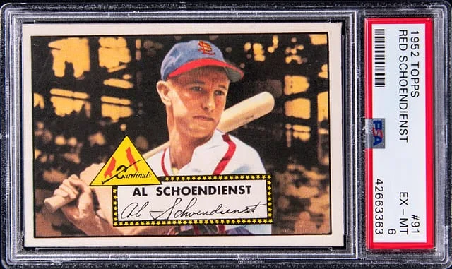 1952 Topps Red Schoendienst #91 card image
