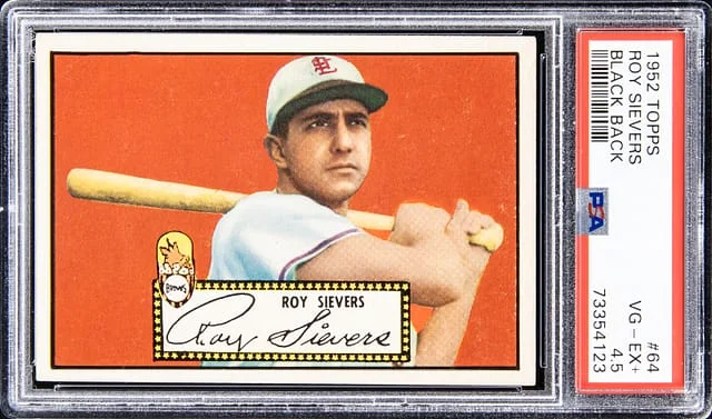 1952 Topps Roy Sievers Black Back #64 card image