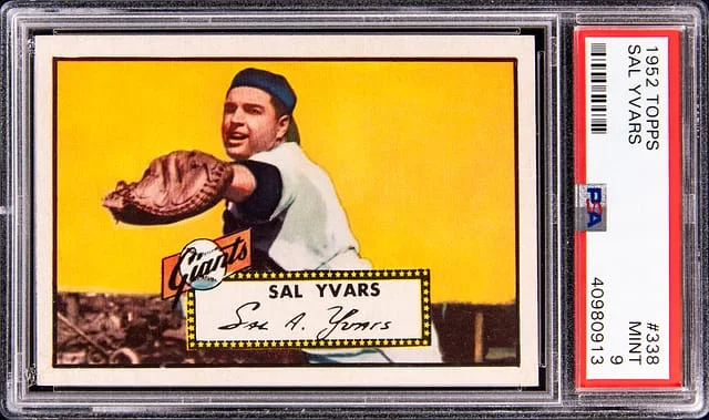 1952 Topps Sal Yvars - High Number #338 card image