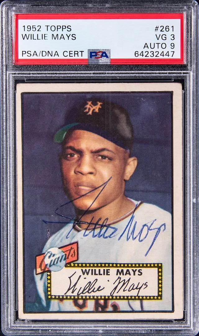 1952 Topps Signed Willie Mays #261 card image