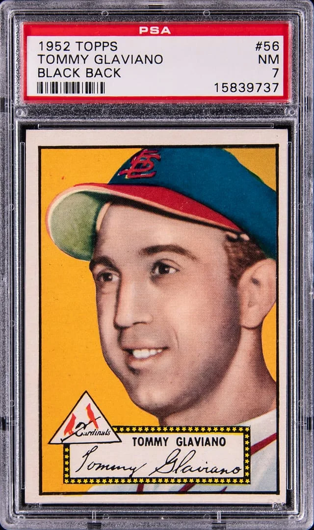1952 Topps Tommy Glaviano #56 card image