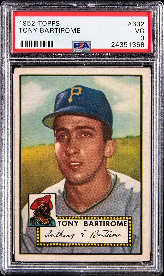 1952 Topps Tony Bartirome, High Number #332 card image