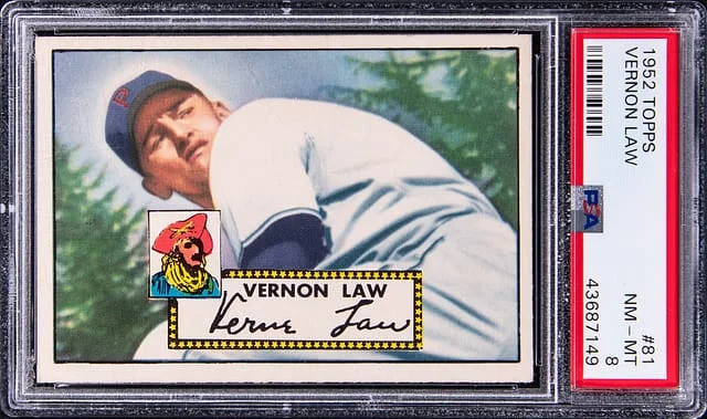 1952 Topps Vernon Law #81 card image