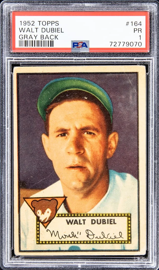 1952 Topps Walt Dubiel #164 card image