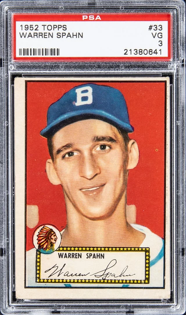 1952 Topps Warren Spahn #33 card image