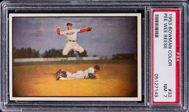 1953 Bowman Baseball Pee Wee Reese #33 card image