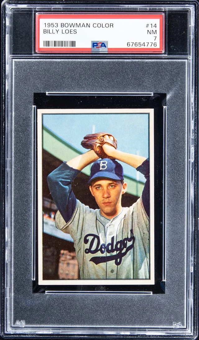 1953 Bowman Billy Loes Color #14 card image