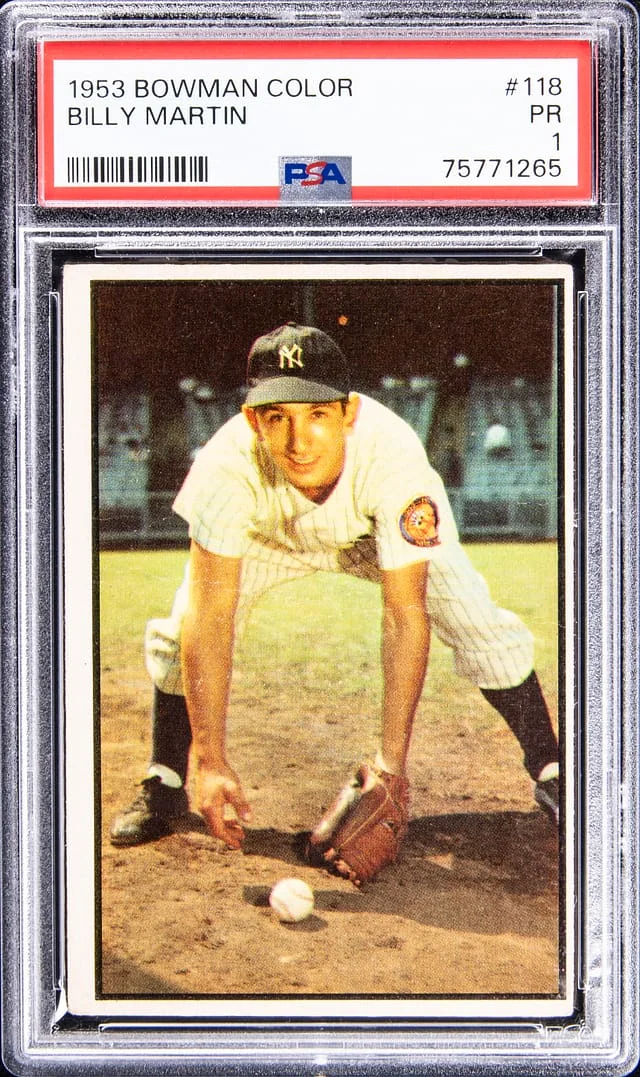1953 Bowman Billy Martin Color #118 card image