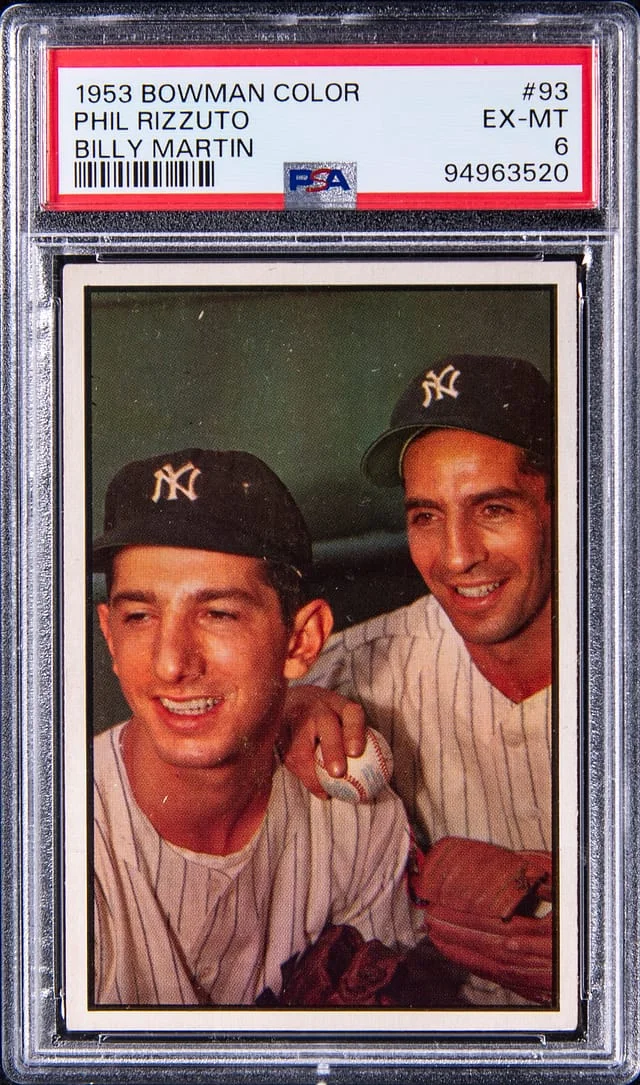1953 Bowman Billy Martin/Phil Rizzuto Color #93 card image