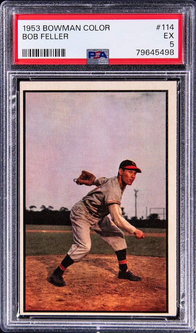 1953 Bowman Bob Feller Color #114 card image