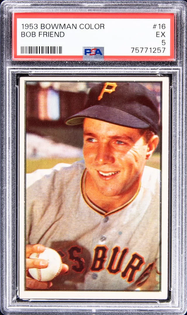 1953 Bowman Bob Friend Color #16 card image