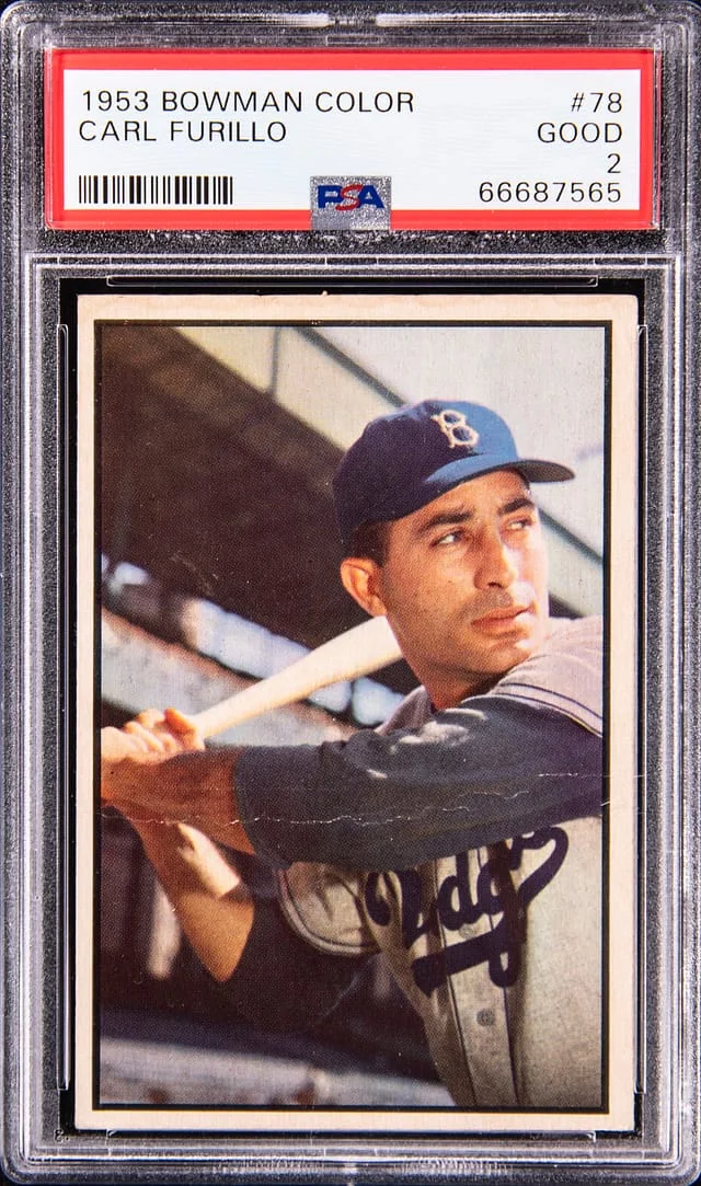 1953 Bowman Carl Furillo Color #78 card image