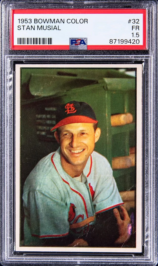 1953 Bowman Color Stan Musial #32 #no-number card image
