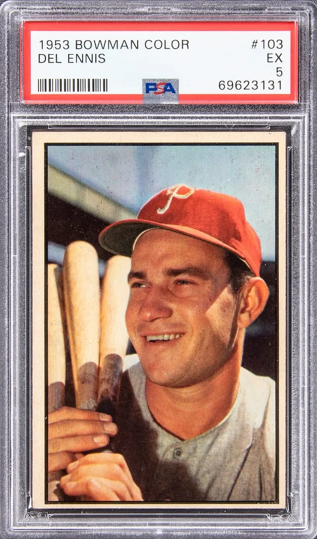 1953 Bowman Del Ennis Color #103 card image