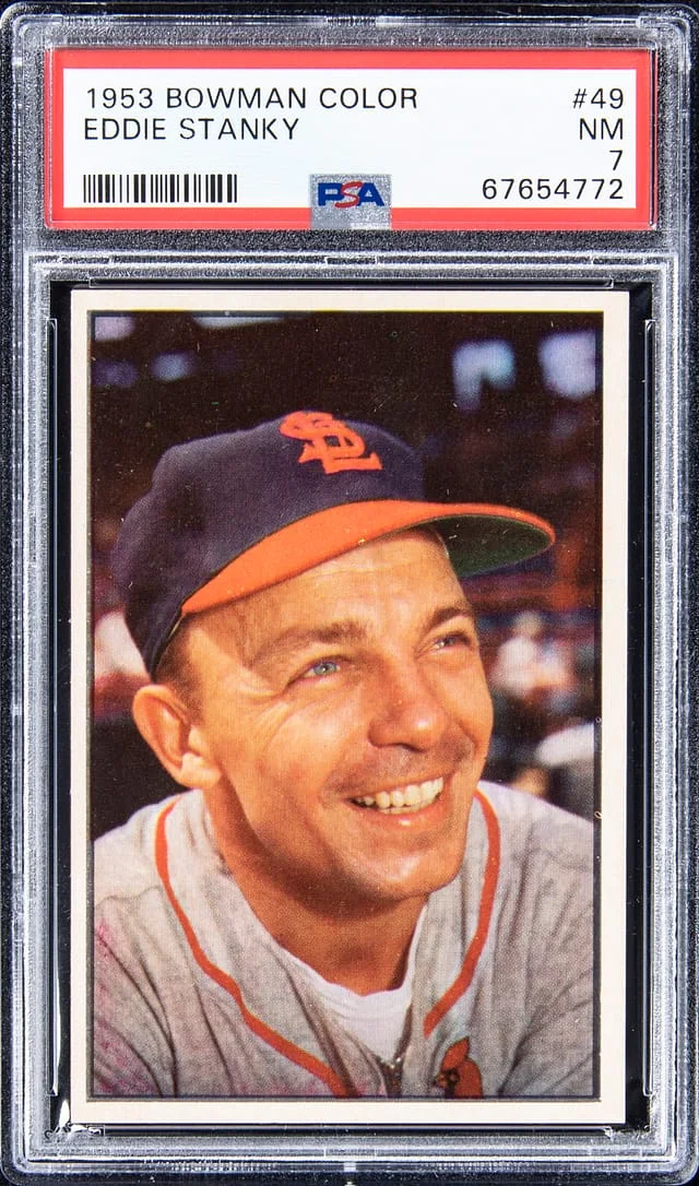 1953 Bowman Eddie Stanky Color #49 card image