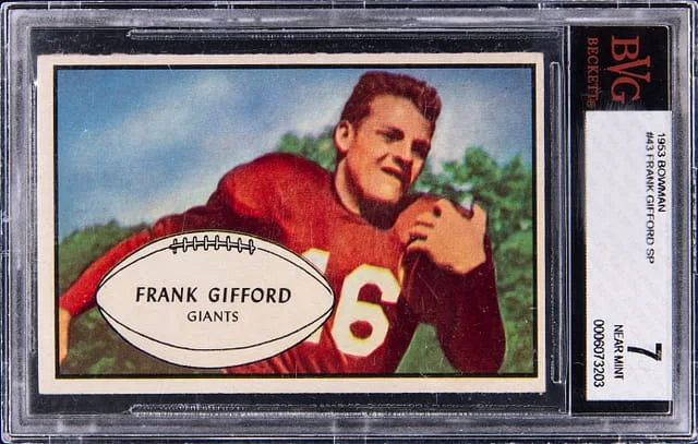 1953 Bowman Frank Gifford #43 card image