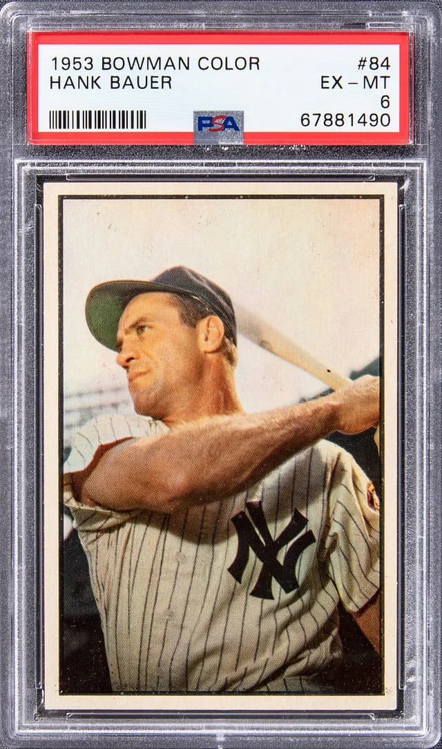 1953 Bowman Hank Bauer Color #84 card image