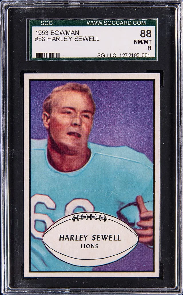 1953 Bowman Harley Sewell #58 card image
