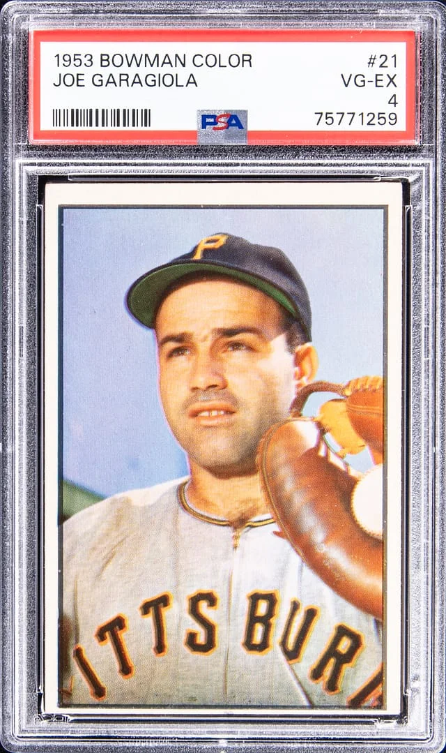 1953 Bowman Joe Garagiola Color #21 card image