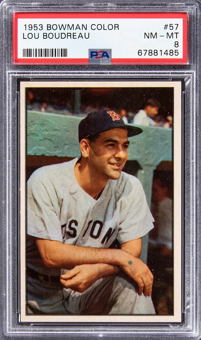 1953 Bowman Lou Boudreau Color #57 card image