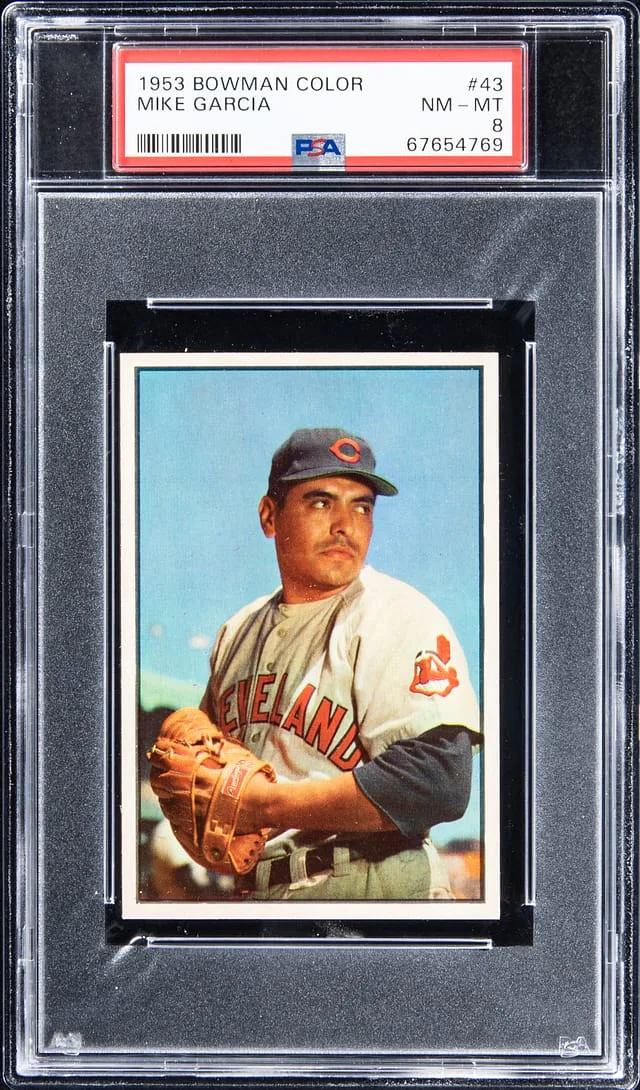 1953 Bowman Mike Garcia Color #43 card image