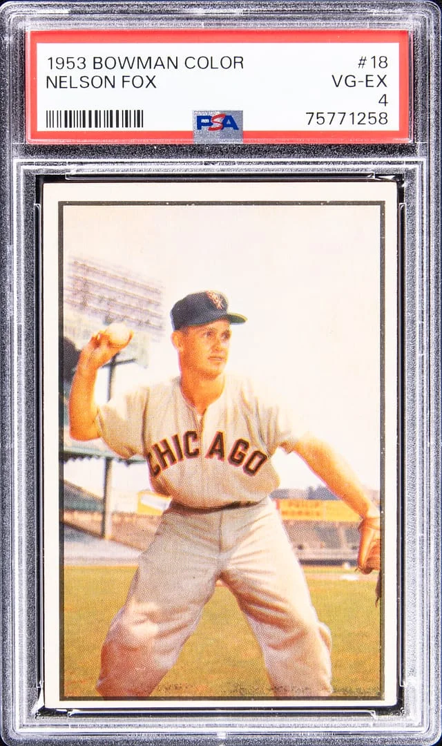 1953 Bowman Nellie Fox Color #18 card image