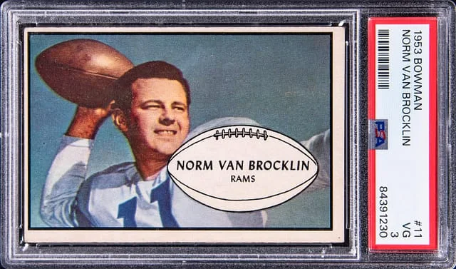 1953 Bowman Norm Van Brocklin #11 card image
