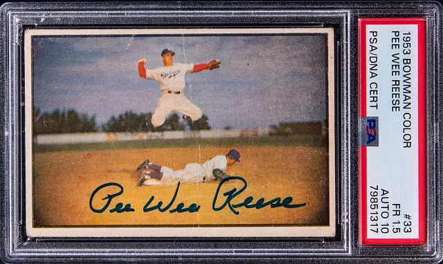 1953 Bowman Pee Wee Reese Color #33 card image