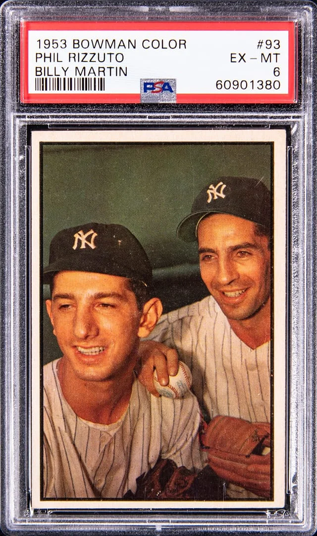 1953 Bowman Phil Rizzuto, Billy Martin Color #93 card image