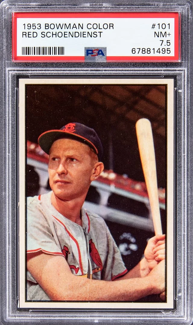 1953 Bowman Red Schoendienst Color #101 card image