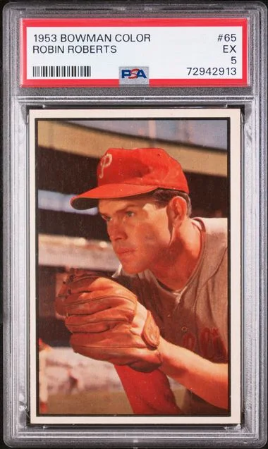 1953 Bowman Robin Roberts Color #65 card image