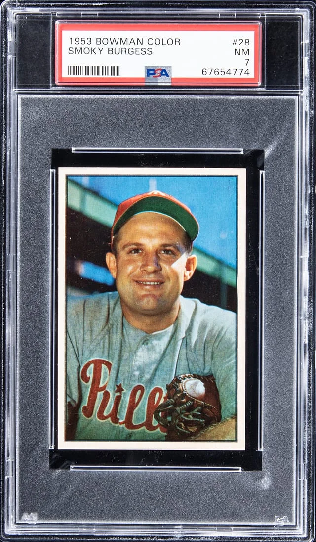 1953 Bowman Smoky Burgess Color #28 card image