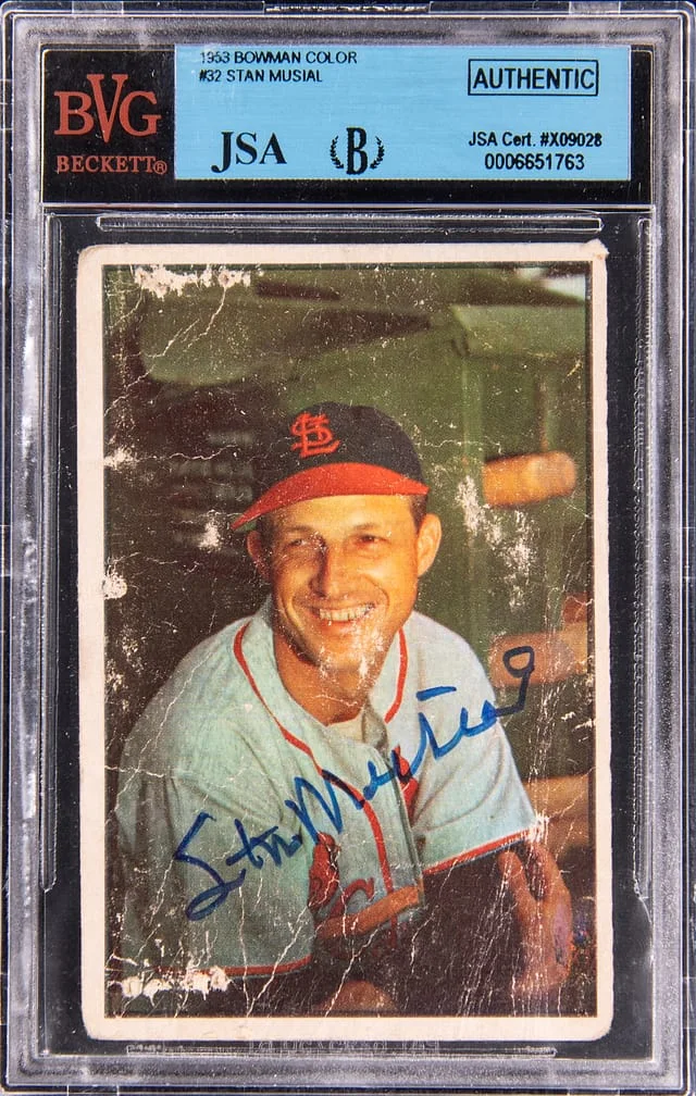 1953 Bowman Stan Musial Color #32 card image