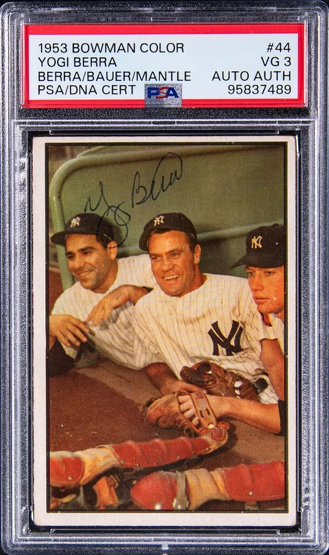 1953 Bowman Yogi Berra Color #44 card image