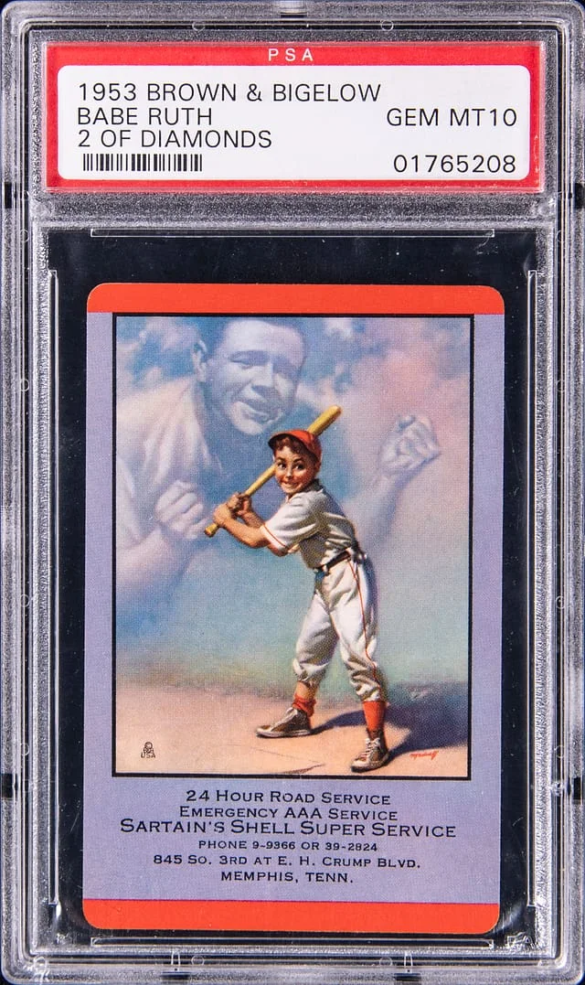 1953 Brown & Bigelow of Diamonds Babe Ruth #2 card image
