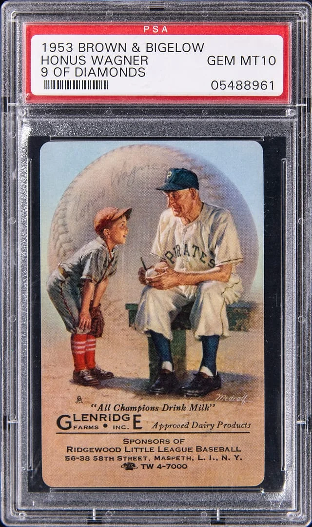 1953 Brown & Bigelow of Diamonds Honus Wagner #9 card image