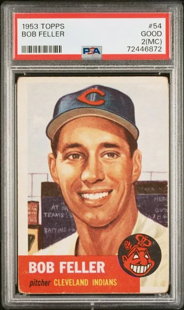 1953 Topps Bob Feller #54 card image