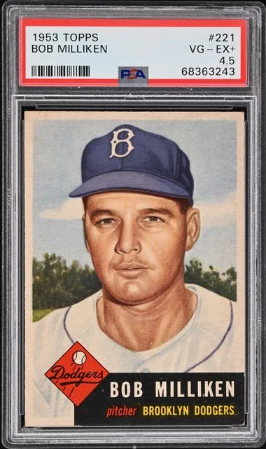 1953 Topps Bob Milliken #221 card image