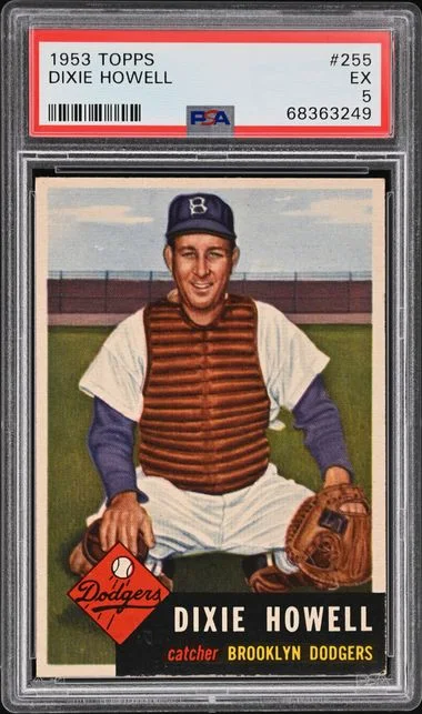 1953 Topps Dixie Howell #255 card image