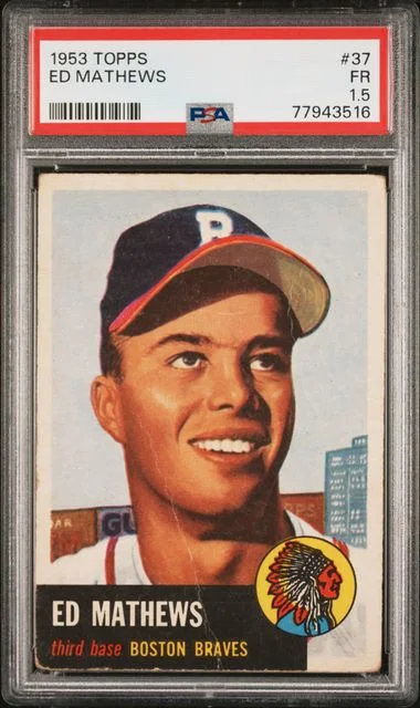 1953 Topps Ed Mathews #37 card image