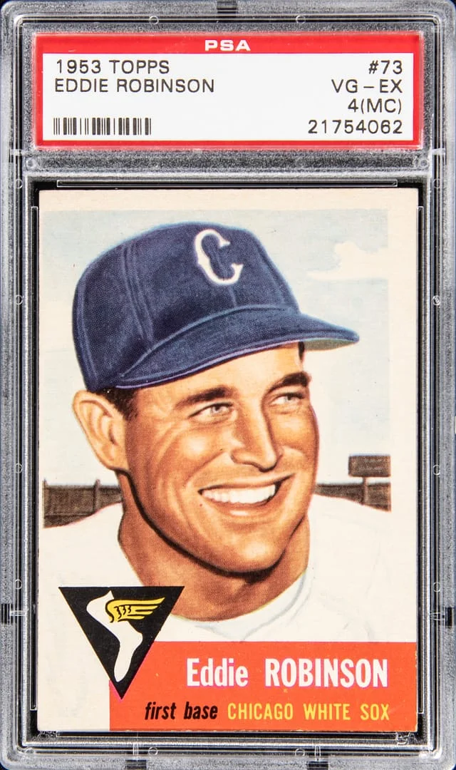 1953 Topps Eddie Robinson - VG EX #73 card image