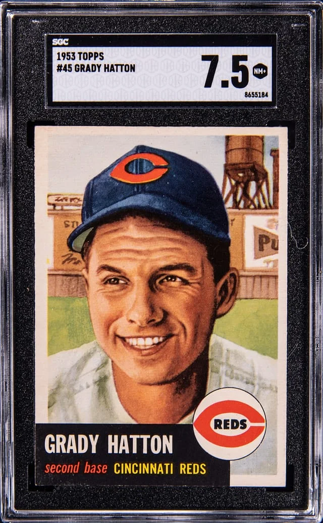 1953 Topps Grady Hatton #45 card image