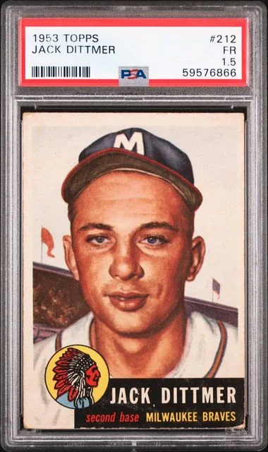 1953 Topps Jack Dittmer #212 card image