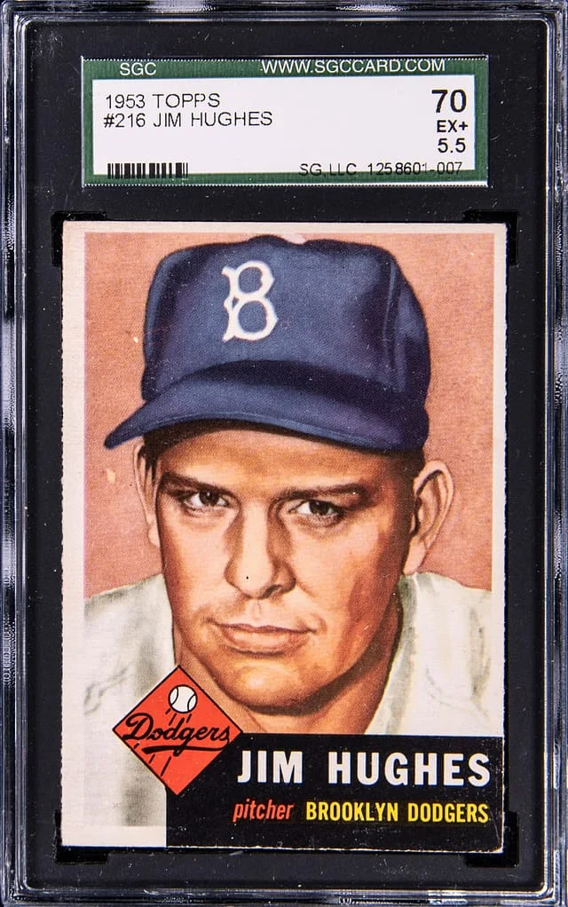 1953 Topps Jim Hughes #216 card image