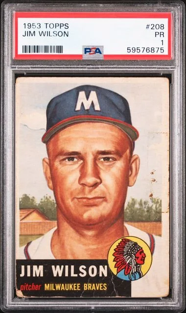 1953 Topps Jim Wilson #208 card image