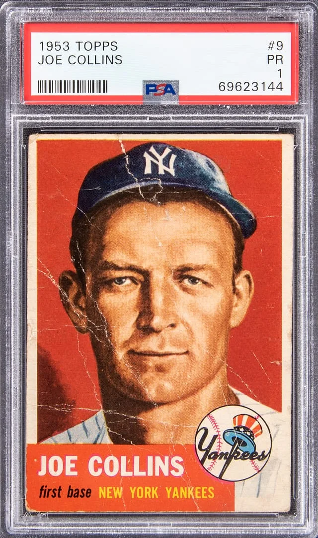 1953 Topps Joe Collins #9 card image