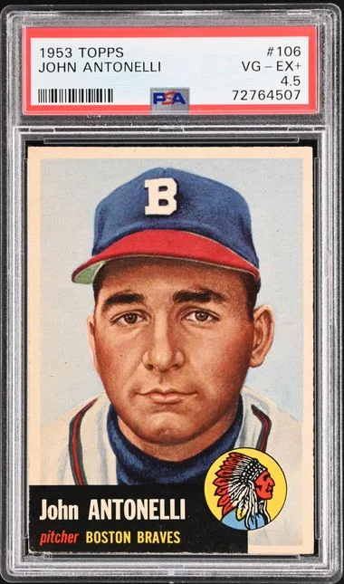 1953 Topps John Antonelli #106 card image