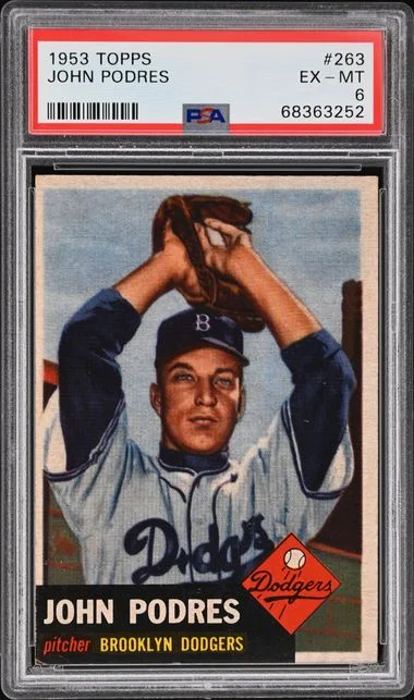 1953 Topps John Podres #263 card image
